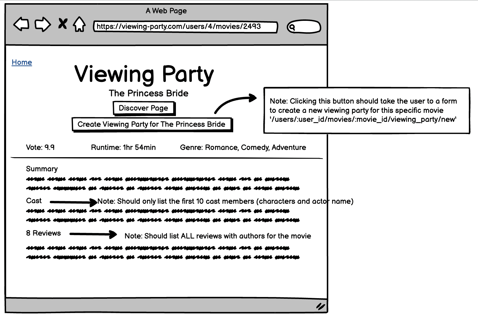 movie details wireframe