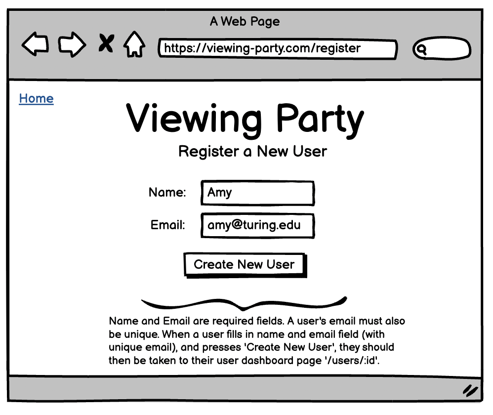 registration wireframe